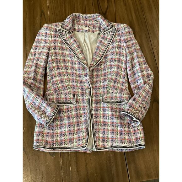 Veronica Beard Etney Dickey multi color purple tweed Jacket blazer size 0 - Picture 8 of 14